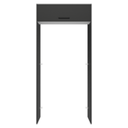 Porta-Geladeira 103 cm 1 Porta Basculante Preto/Branco/Preto Agata Madesa