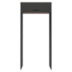 Porta-Geladeira 103 cm 1 Porta Basculante Preto/Rustic/Preto Agata Madesa