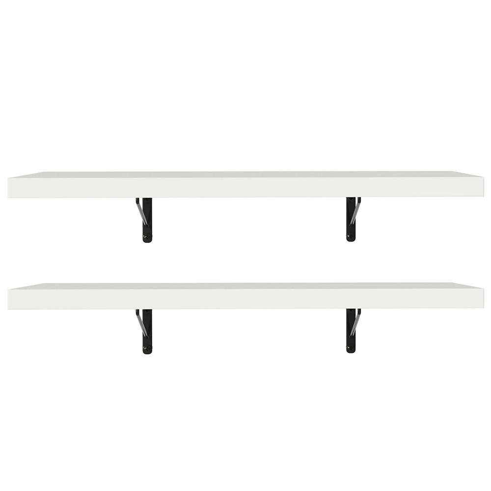 Kit 2 Prateleiras Suspensas para Cozinha Madesa 60 cm com Mão Francesa Branco