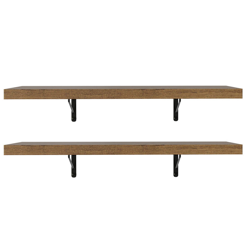 Kit 2 Prateleiras Suspensas para Cozinha Madesa 60 cm com Mão Francesa Rustic