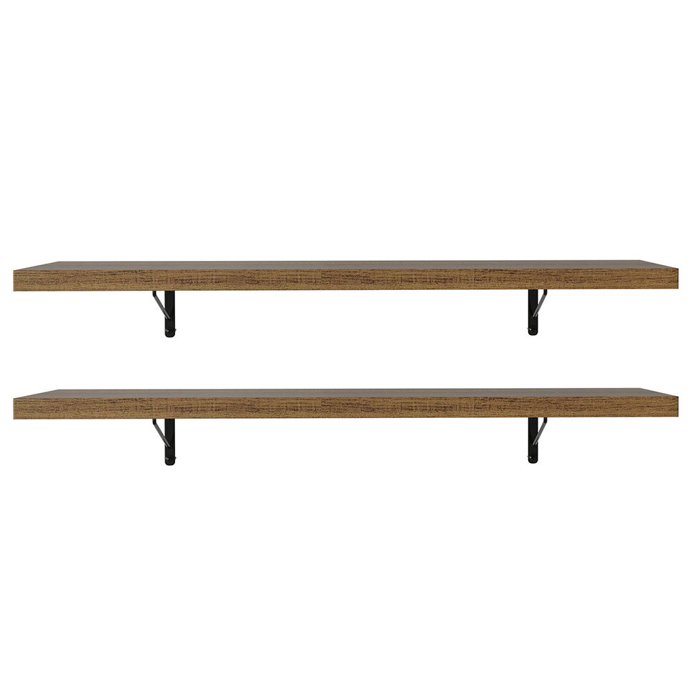 Kit 2 Prateleiras Suspensas para Cozinha Madesa 80 cm com Mão Francesa Rustic
