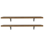 Kit 2 Prateleiras Suspensas para Cozinha Madesa 80 cm com Mão Francesa Rustic