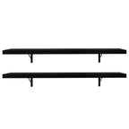 Kit 2 Prateleiras Suspensas para Cozinha Madesa 80 cm com Mão Francesa Preto
