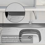 Pia de Apoio Tramontina New Raggi 40 em Aço Inox 120 x 52 cm