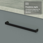 Armário de Cozinha Completa 549cm Branco/Cinza Agata Madesa 01