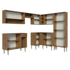 Armário de Cozinha Completa de Canto 417cm Cinza/Rustic Emilly Madesa 02