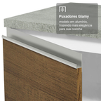 Armário de Cozinha Completa 549cm Branco/Rustic Glamy Madesa 01