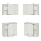 Kit Canto 100% MDF 2 Portas e Nicho Branco Smart Madesa