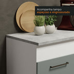 Armário de Cozinha Compacta 150cm Branco/Cinza Agata Madesa 01