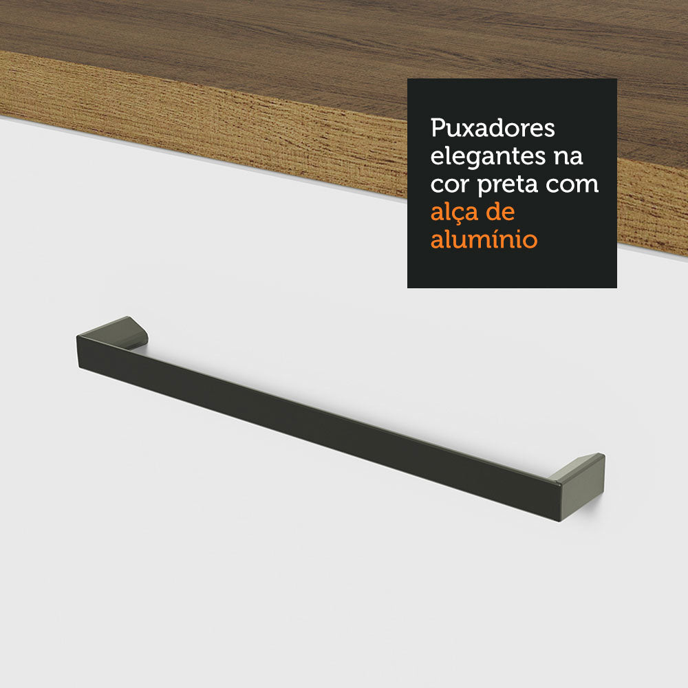 Armário de  Cozinha Completa 270cm Rustic/Branco Agata Madesa 08