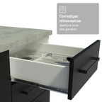 Armário de Cozinha Completa 270 cm Branco/Preto Agata Madesa 12