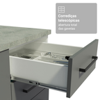 Armário de Cozinha Completa 270 cm Branco/Cinza Agata Madesa 12