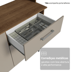 Armário de Cozinha Compacta 196cm Rustic/Crema Aura Madesa 01