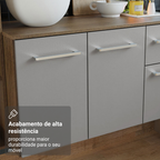 Armário de Cozinha Compacta 180cm Rustic/Cinza Easy Madesa