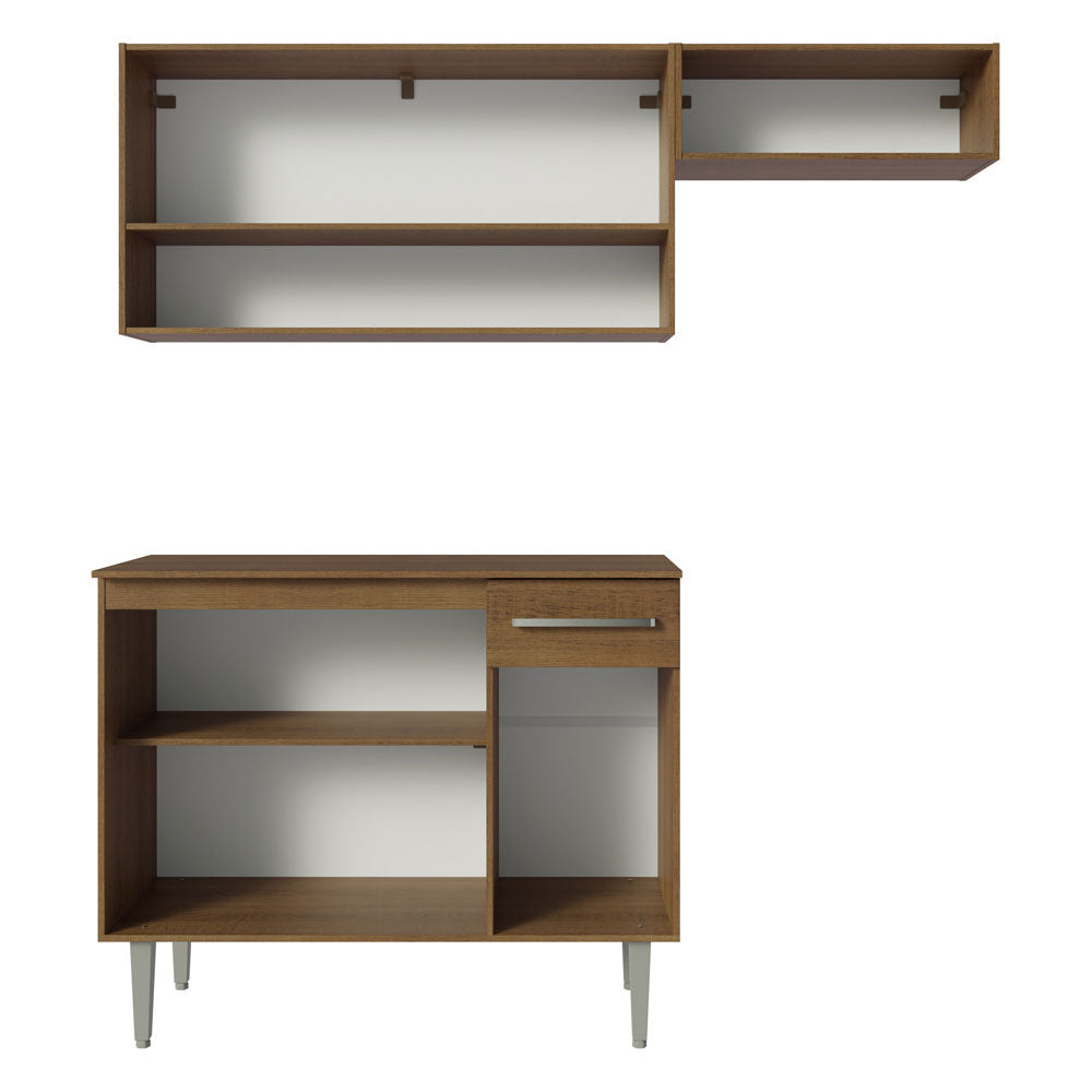 Armário de Cozinha Compacta 165cm Rustic Emilly Madesa 07