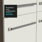 Armário de Cozinha Completa 229cm Rustic/Branco Emilly Fit Madesa 03