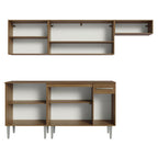 Armário de Cozinha Compacta 229cm Rustic/Cinza Emilly Madesa 13