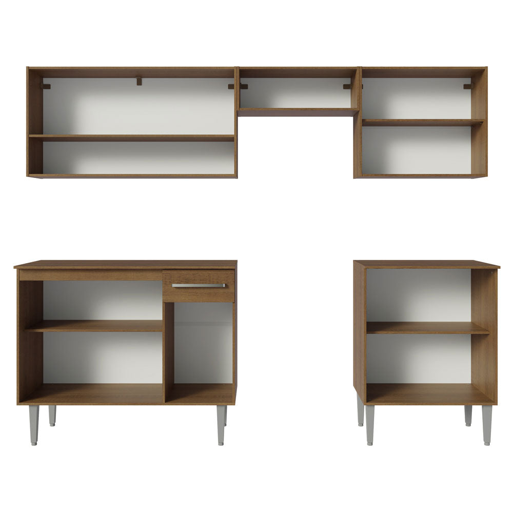 Armário de Cozinha Compacta 229cm Rustic Emilly Madesa 15