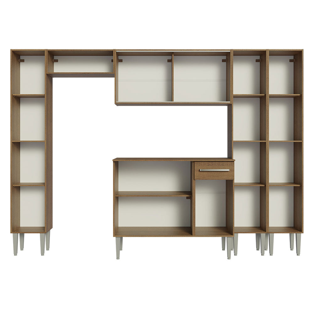 Armário de Cozinha Completa 261cm Rustic Emilly Madesa 06