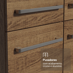 Armário de Cozinha Completa 293cm com Pia Rustic Emilly Madesa 09