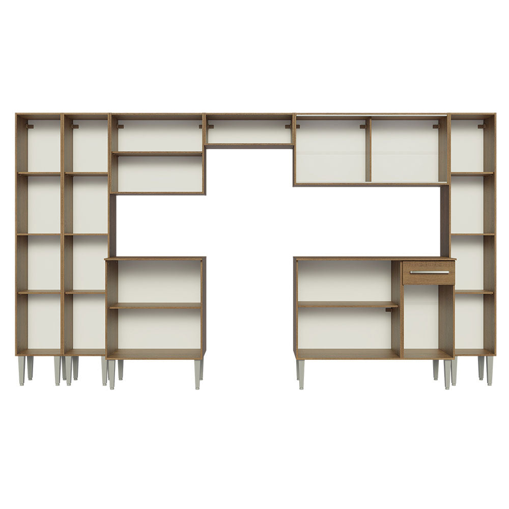 Armário de Cozinha Completa 325cm Rustic Emilly Madesa 04