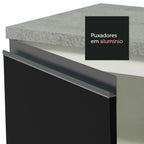 Armário de Cozinha Completa 240cm Branco/Preto Glamy Madesa 06