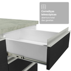Armário de Cozinha Completa 270 cm Branco/Preto Glamy Madesa 17