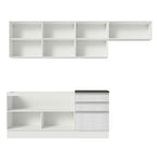 Armário de Cozinha Completa 100% MDF 260cm Frentes Branco Brilho Acordes Madesa 03