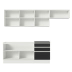 Armário de Cozinha Completa 100% MDF 260cm Branco/Preto Acordes Madesa 03