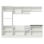 Armário de Cozinha Completa 100% MDF 270cm Frentes Branco Brilho Acordes Madesa 07