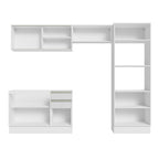 Armário de Cozinha Completa 100% MDF 270cm Frentes Branco Brilho Acordes Madesa 08
