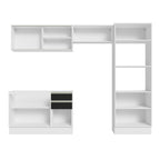 Armário de Cozinha Completa 100% MDF 270cm Branco/Preto Acordes Madesa 08