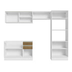 Armário de Cozinha Completa 100% MDF 270cm Branco/Rustic Acordes Madesa 08