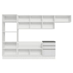 Armário de Cozinha Completa 100% MDF 330cm Frentes Branco Brilho Acordes Madesa 06