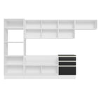 Armário de Cozinha Completa 100% MDF 330cm Branco/Preto Acordes Madesa 06