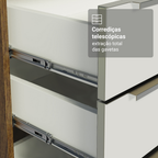 Armário de Cozinha Compacta 190cm Rustic/Branco Veludo Lux Madesa 02