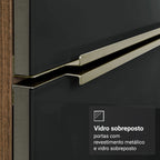 Armário de Cozinha Completa 270 cm Rustic/Preto Lux Madesa 08