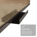 Kit 4 Armários Aéreos de Cozinha 120 cm Branco/Preto Vidro Reflecta Bronze Vinil Madesa