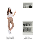 Kit 60 cm 100% MDF 2 Portas e 1 Suspensa Branco Smart Madesa