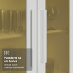 Armário de Cozinha Completa 100% MDF 290 cm Branco Smart Madesa 01