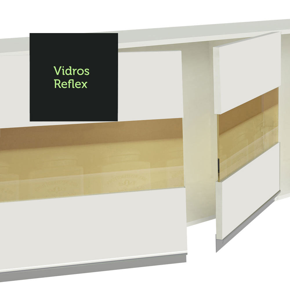 Armário de Cozinha Completa 100% MDF 300cm Branco Smart Madesa 02