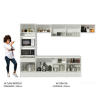Armário de Cozinha Completa 300cm Branco Topazio Madesa 01