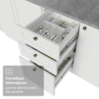 Armário de Cozinha Completa 270 cm Branco Vik Madesa 07