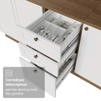 Armário de Cozinha Completa 270 cm Rustic/Branco Vik Madesa 07