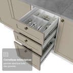 Armário de Cozinha Completa 270 cm Branco/Crema Vik Madesa 07