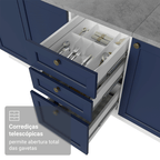 Armário de Cozinha Completa 270 cm Branco/Azul Vik Madesa 07