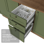 Armário de Cozinha Completa 270 cm Rustic/Verde Vik Madesa 07