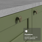 Conjunto Gabinete para Banheiro 80cm 3 Portas Branco/Verde Vik Madesa 02