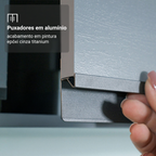 Gabinete Suspenso para Banheiro 100cm 1 Porta 3 Gavetas Cinza Nice Madesa 03