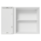 Armário Aéreo de Canto para Quarto 1 Porta Branco Neo Madesa